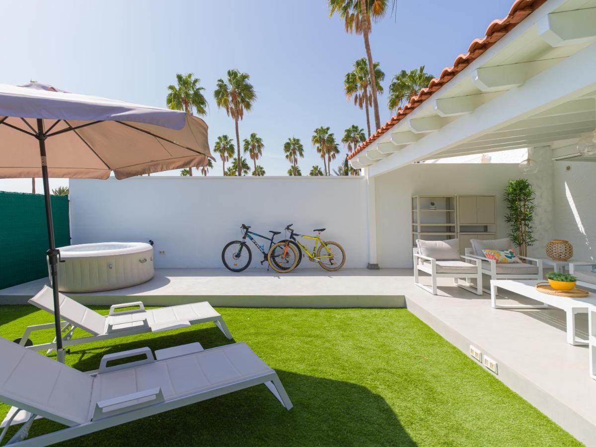Aquarium Bungalow Private Jacuzzi, 3 Bedrooms, Ac And Bikes Maspalomas  Kültér fotó